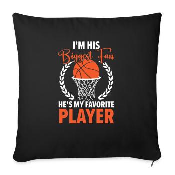Basketball Girlfriend Love Couple Relationship - Housse de coussin décorative 45 x 45 cm - noir - Devant