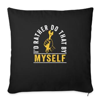 Je préfère le faire moi-même - Housse de coussin décorative 45 x 45 cm - noir - Devant
