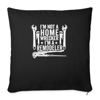 I'm not a destroyer, I'm a - Sofa pillowcase 17,3'' x 17,3'' (45 x 45 cm) - black - Front