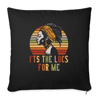 C’est The Locs For Me - Afro Hair Black American - Housse de coussin décorative 45 x 45 cm - noir - Devant