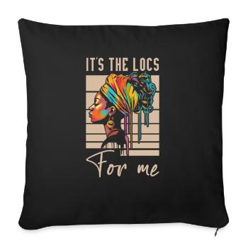 C’est The Locs For Me - Afro Hair Black American - Housse de coussin décorative 45 x 45 cm - noir - Devant