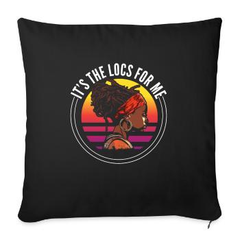C’est The Locs For Me - Afro Hair Black American - Housse de coussin décorative 45 x 45 cm - noir - Devant