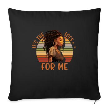 C’est The Locs For Me - Afro Hair Black American - Housse de coussin décorative 45 x 45 cm - noir - Devant