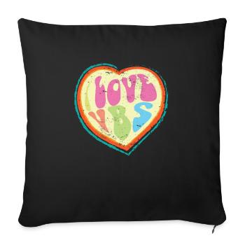 I Love VBS Hearts Vacation Bible School Crew - Sofa pillowcase 17,3'' x 17,3'' (45 x 45 cm) - black - Front