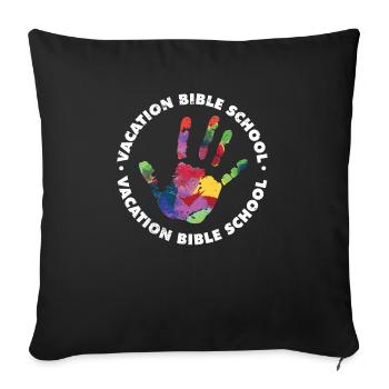 Vacation Bible School VBS Camp Vacation Bible - Sofa pillowcase 17,3'' x 17,3'' (45 x 45 cm) - black - Front