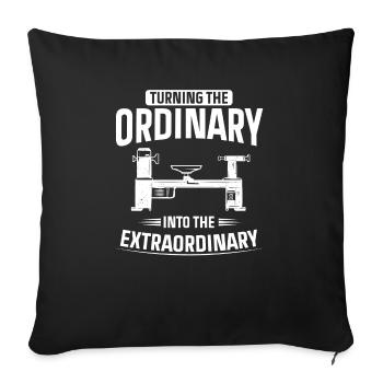 Woodturning Woodturning Wood Lathe Lathe - Sofa pillowcase 17,3'' x 17,3'' (45 x 45 cm) - black - Front