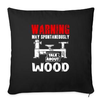 Woodturning Woodturning Wood Lathe Lathe - Sofa pillowcase 17,3'' x 17,3'' (45 x 45 cm) - black - Front