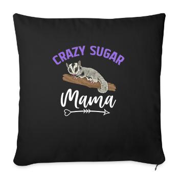 Short-headed glider Sugar Glider - Sofa pillowcase 17,3'' x 17,3'' (45 x 45 cm) - black - Front