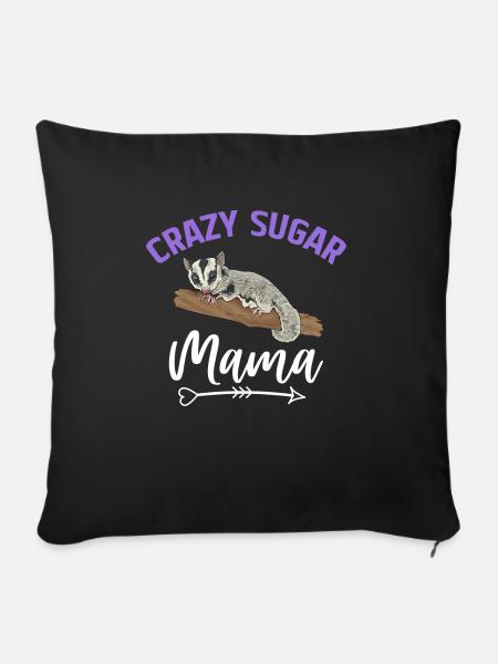Kurzkopfgleitbeutler Sugar Glider - Sofakissenbezug 45 x 45 cm - Schwarz