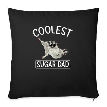 Short-headed glider Sugar Glider - Sofa pillowcase 17,3'' x 17,3'' (45 x 45 cm) - black - Front
