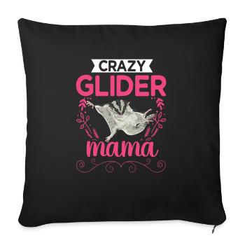 Short-headed glider Sugar Glider - Sofa pillowcase 17,3'' x 17,3'' (45 x 45 cm) - black - Front