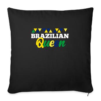 Brésil - Housse de coussin décorative 45 x 45 cm - noir - Devant