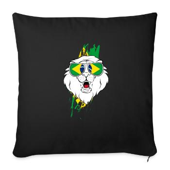 Brazil - Sofa pillowcase 17,3'' x 17,3'' (45 x 45 cm) - black - Front