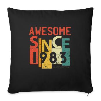 Awesome Since 1983 40th Birthday Retro Classic - Sofa pillowcase 17,3'' x 17,3'' (45 x 45 cm) - black - Front
