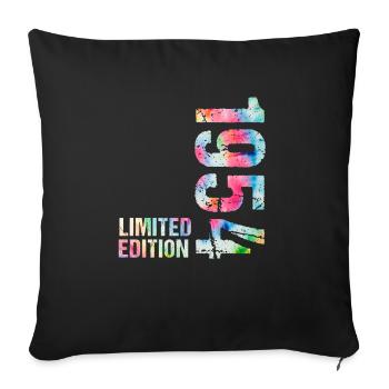 18 JAHRE 18. GEBURTSTAG LIMITED EDITION 1954 - Sofakissenbezug 45 x 45 cm - Schwarz - Vorne