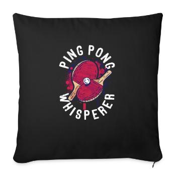 Ping Pong Whisperer Paddle Balls Master Funny - Housse de coussin décorative 45 x 45 cm - noir - Devant