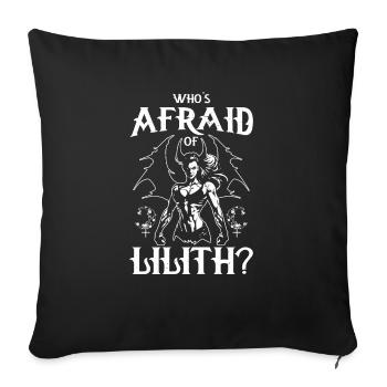 Lilith, Demon, Gothic, Mythology, Folklore, - Sofa pillowcase 17,3'' x 17,3'' (45 x 45 cm) - black - Front