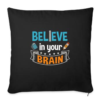 Test Teacher Exam Day Examination Education - Housse de coussin décorative 45 x 45 cm - noir - Devant