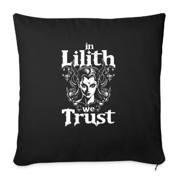 Lilith, Demon, Gothic, Mythology, Folklore, - Sofa pillowcase 17,3'' x 17,3'' (45 x 45 cm) - black - Front