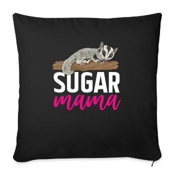 Short-headed glider Sugar Glider - Sofa pillowcase 17,3'' x 17,3'' (45 x 45 cm) - black - Front