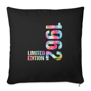 18 JAHRE 18. GEBURTSTAG LIMITED EDITION 1962 - Sofakissenbezug 45 x 45 cm - Schwarz - Vorne