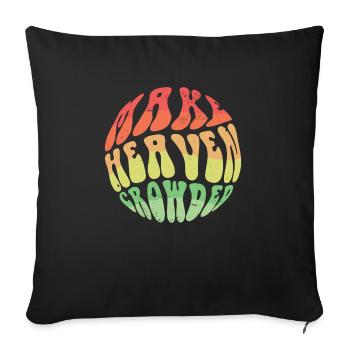 Faites du ciel un verset biblique bondé Église de Jésus - Housse de coussin décorative 45 x 45 cm - noir - Devant