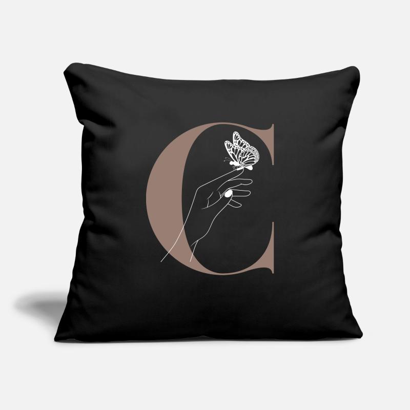 letter C magic butterfly Sofa pillowcase 17,3'' x 17,3'' (45 x 45 cm)