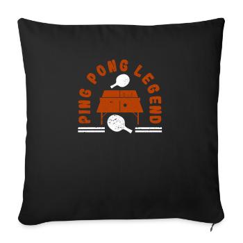 Ping Pong Legend Funny Table Tennis Player Team - Sofa pillowcase 17,3'' x 17,3'' (45 x 45 cm) - black - Front