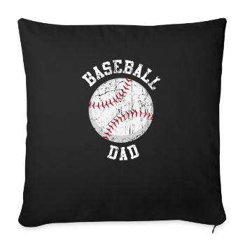 Vintage Baseball Dad - Sofa pillowcase 17,3'' x 17,3'' (45 x 45 cm) - black - Front