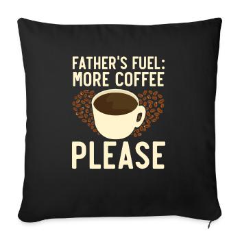 Papa Kaffeetrinker Koffein Papa Vatertag - Sofakissenbezug 45 x 45 cm - Schwarz - Vorne