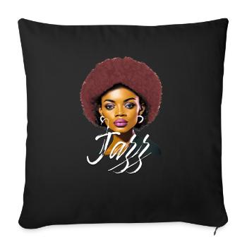 Tout ce jazz, Vienne, la Nouvelle-Orléans ou n’importe quoi d’autre - Housse de coussin décorative 45 x 45 cm - noir - Devant