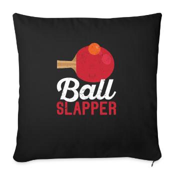 Ball Slapper Ping Pong Cute Table Tennis Game - Sofa pillowcase 17,3'' x 17,3'' (45 x 45 cm) - black - Front