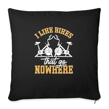 Indoor Cycling Bike Workout - Sofa pillowcase 17,3'' x 17,3'' (45 x 45 cm) - black - Front