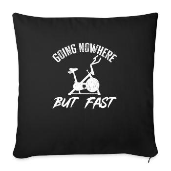 Indoor Cycling Bike Workout - Sofa pillowcase 17,3'' x 17,3'' (45 x 45 cm) - black - Front