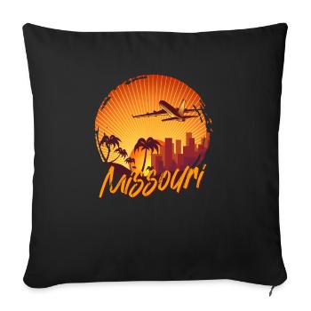 Missouri - Sofa pillowcase 17,3'' x 17,3'' (45 x 45 cm) - black - Front