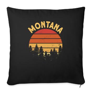 Montana - Housse de coussin décorative 45 x 45 cm - noir - Devant