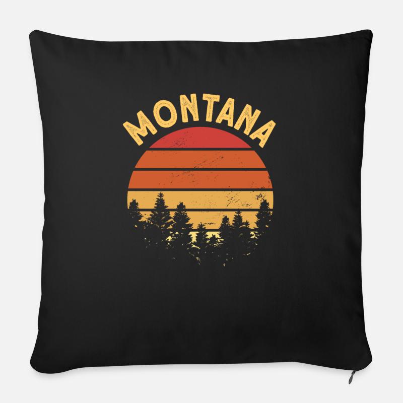 Montana - Sofakissenbezug 45 x 45 cm - Schwarz