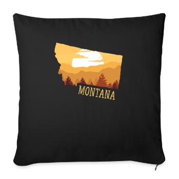 Montana - Housse de coussin décorative 45 x 45 cm - noir - Devant
