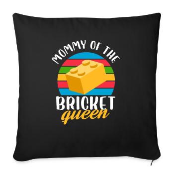 Maman de la reine des briques - Housse de coussin décorative 45 x 45 cm - noir - Devant