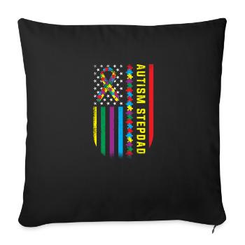 Autism Awareness Acceptance Choose Kindness - Sofa pillowcase 17,3'' x 17,3'' (45 x 45 cm) - black - Front