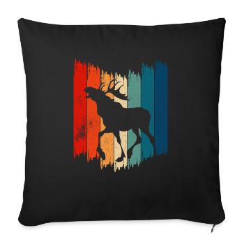 Retro Moose Vintage Moose - Sofakissenbezug 45 x 45 cm - Schwarz - Vorne