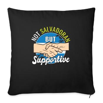 Pas salvadorien mais un voyageur de campagne solidaire El - Housse de coussin décorative 45 x 45 cm - noir - Devant