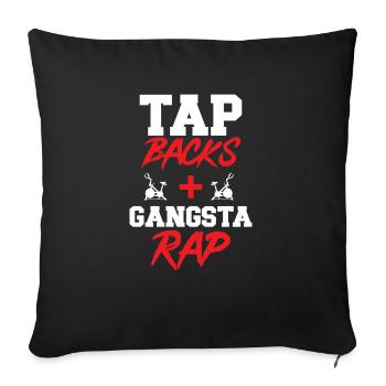 Indoor Cycling Bike Workout - Sofa pillowcase 17,3'' x 17,3'' (45 x 45 cm) - black - Front