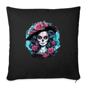 La Catrina - Housse de coussin décorative 45 x 45 cm - noir - Devant