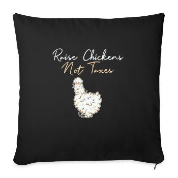 Support Ranch Homestead Farming Raise Chickens - Sofakissenbezug 45 x 45 cm - Schwarz - Vorne