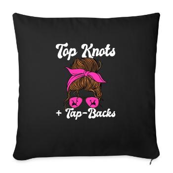 Indoor cycling bike workout - Sofa pillowcase 17,3'' x 17,3'' (45 x 45 cm) - black - Front