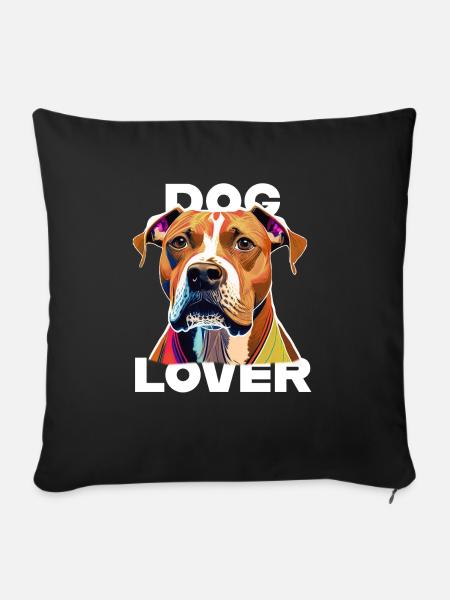 Dog Lover American Stafford - Sofakissenbezug 45 x 45 cm - Schwarz