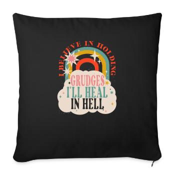 I believe in guilt that I feel in hell - Sofa pillowcase 17,3'' x 17,3'' (45 x 45 cm) - black - Front