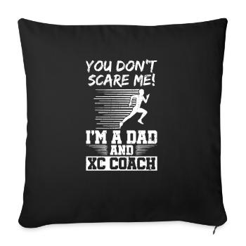 Xc-läufer-design Für Einen Xc-lauf - Sofa pillowcase 17,3'' x 17,3'' (45 x 45 cm) - black - Front