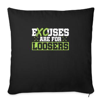 Xc-läufer-design Für Einen Xc-lauf - Sofakissenbezug 45 x 45 cm - Schwarz - Vorne